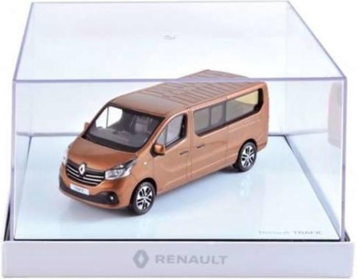 Renault Trafic (Bruin) (10 cm) 1/43 Norev [Inclusief Luxe Showcase] - Modelauto - Schaalmodel - Model auto - Miniatuurauto - Miniatuur autos
